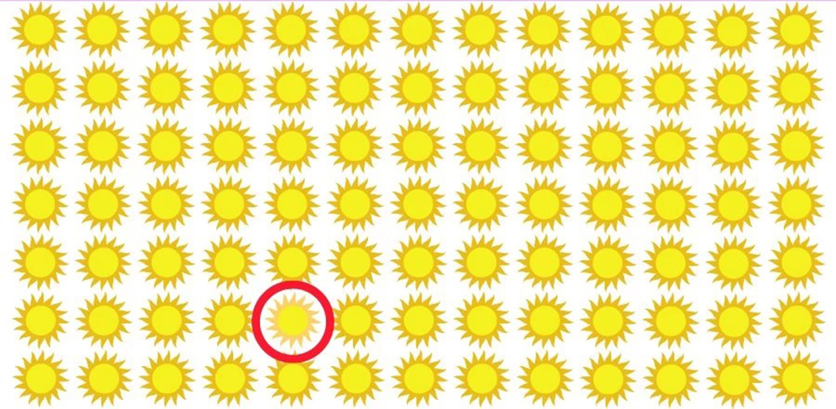 تست هوش تصویری:خورشید متفاوت را در تصویر پیدا کنید؟(۴۹)