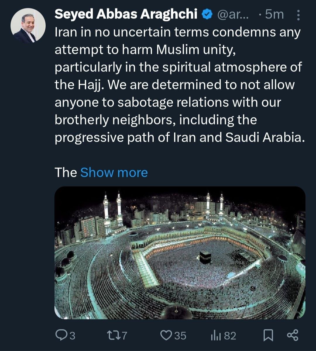 واکنش تند عراقچی به حاشیهسازی قاسمیان در عربستان! واکنش تند عراقچی به حاشیهسازی قاسمیان در عربستان!