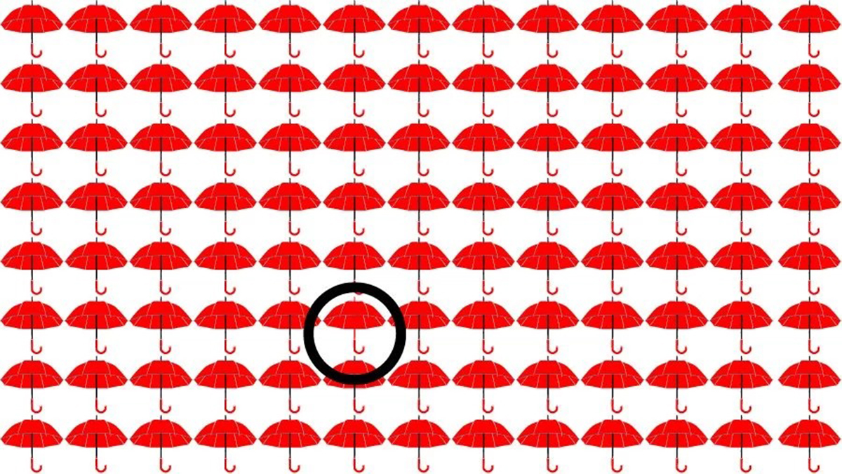 تست هوش تصویری: چتر متفاوت را در تصویرراپیدا کنید؟(۴۰)